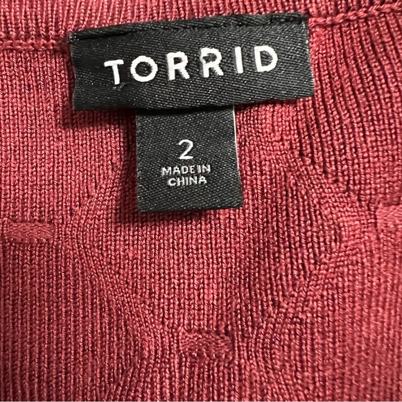 Torrid Mini Sweater Skater Dress 2X Women’s Rust Orange Red 11506376 - Picture 4 of 7